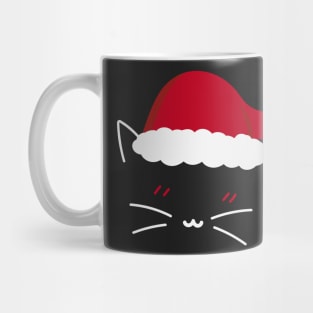 Cat Santa Hat Christmas Mug